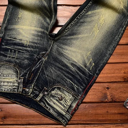 Luxury Soft Jeans Men's Fall New Design Trendy Slim Fit Stretchy Pants Elegant Business Casual Wardrobe Essential trousers