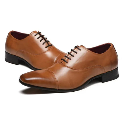 Fashion Business Dress Men Shoes 2025 New Classic Leather Men's Formal Shoes Comfortable Slip On Dress Shoes Men Oxfords