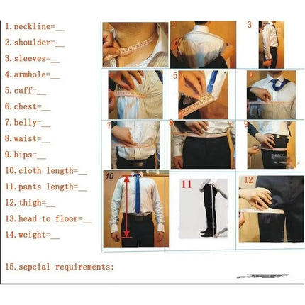 Business Men Suit Single-breasted Peak Lapel 3 Pieces(Jacket+Pants+Vest) Male Formal Wedding Party Set