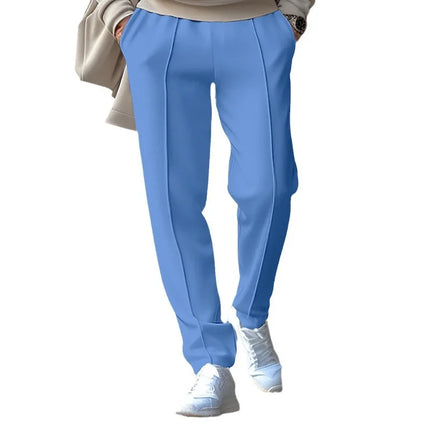 Summer Men Loose Trousers Casual Male High Elastic Waist Solid Color Wide Leg Full Pants CBFS-YY-133