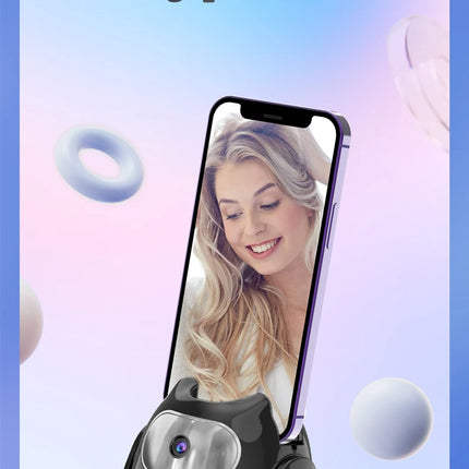 Portable 360°Rotation Auto Face Tracking Gimabl Tripod AI Smart Shooting Phone Holder for Live Vlog Streaming Video Selfie Stick