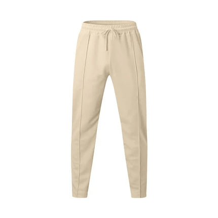 Summer Men Loose Trousers Casual Male High Elastic Waist Solid Color Wide Leg Full Pants CBFS-YY-133
