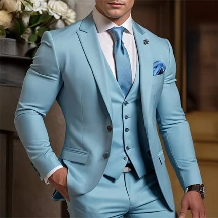Elegant Formal Men's Suit 3 Piece Suit Wedding Tuxedo Groom Custom Outfit Party Elegant Suit for Best Man Tailor Made