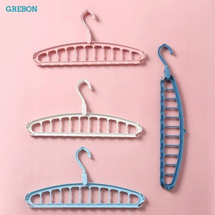 Multi-functional Folding 11-Hole Hanger Closet Organizer Rack Space-saving Multi-tier Hanging Rack Indoor Clothes Drying Rack