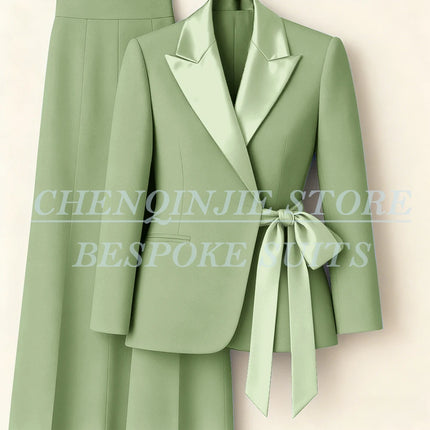 Customzied Women's Suits Blazer Fashion Peak Lapel Skinny Office Lady Outfits Formal Female 2 Piece Jacket Pants Full Sets
