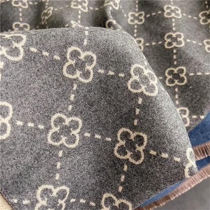 2025 Brand Warm Cashmere Poncho Shawl Scarf Luxury Print Thick Pashmina Winter Blanket Wraps Bufanda Casual Hijab Stoles Echarpe