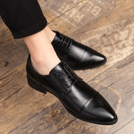 Men Dress Pointed Derby Shoes Luxury Business Social Suits Quality Handmade Fashion Wedding Shoes for Man 2024 New Formal Shoes