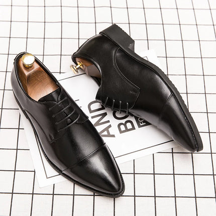 Men Dress Pointed Derby Shoes Luxury Business Social Suits Quality Handmade Fashion Wedding Shoes for Man 2024 New Formal Shoes