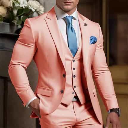 Elegant Formal Men's Suit 3 Piece Suit Wedding Tuxedo Groom Custom Outfit Party Elegant Suit for Best Man Tailor Made