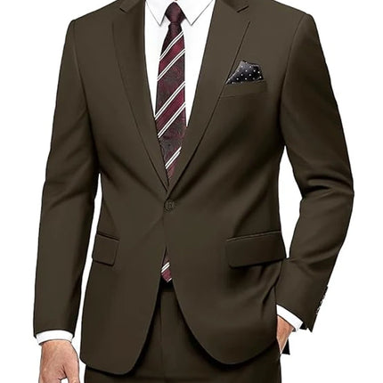Elegant Men's Suit 2-Piece Set Slim Fit Jacket Pants for Men Wedding Party Formal Business Blazer Classic Prom Tuxedo 2026 New