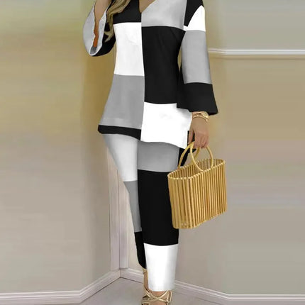 Pants Set New 2023 Spring & Summer Printed Fashion 2-Piece Suit
