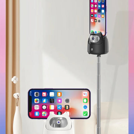 Portable 360°Rotation Auto Face Tracking Gimabl Tripod AI Smart Shooting Phone Holder for Live Vlog Streaming Video Selfie Stick
