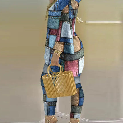 Pants Set New 2023 Spring & Summer Printed Fashion 2-Piece Suit
