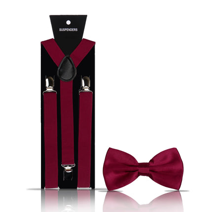 Elegant Fashion Adult Men's Suspenders And Bow Tie Two Pcs Set Harness Man For Pants Gentleman Suit Accessories Wedding Business
