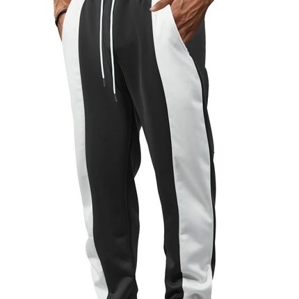 Pant men 2026 casual casual sports loose pachwork waisted jogging quick-drying spliced wide-leg trousers women's clothing