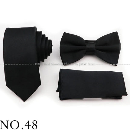 Hot Sale Purple Pink Sage Green Tie Set Polyester Necktie Bowtie Cufflink Brooch For Groom Suit Wedding Cravat Shirt Accessory