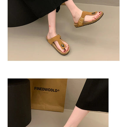 Women's Classic Buckle Strap Birken Slippers 2025 Summer New Design Brand Soft Cork Sandals Ladies Comfort Beach Flip Flop Shoes