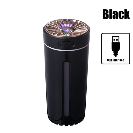 Vehicle-mounted Humidifier 300ml Mini Portable Spray Air Freshener Home LED Small Essential Oil Vaporizer Room Scent Diffuser