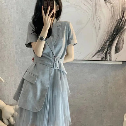 Women Clothing Temperament Suit Dress Robe Summer Dress Vestidos De Mujer Elegantes New Feminino Платье