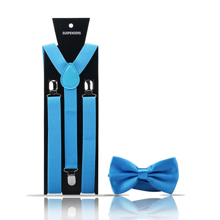 Elegant Fashion Adult Men's Suspenders And Bow Tie Two Pcs Set Harness Man For Pants Gentleman Suit Accessories Wedding Business
