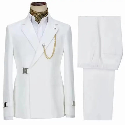 Men's Suits Blazer Pants for Men 2024 Jacket Italian Design Notched Lapel Party Wedding Slim Fit Costume Homme 2 Piece Clothing