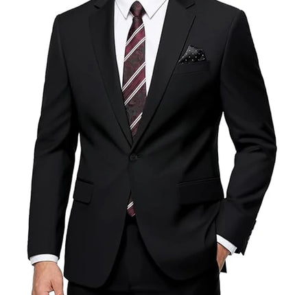 Elegant Men's Suit 2-Piece Set Slim Fit Jacket Pants for Men Wedding Party Formal Business Blazer Classic Prom Tuxedo 2026 New