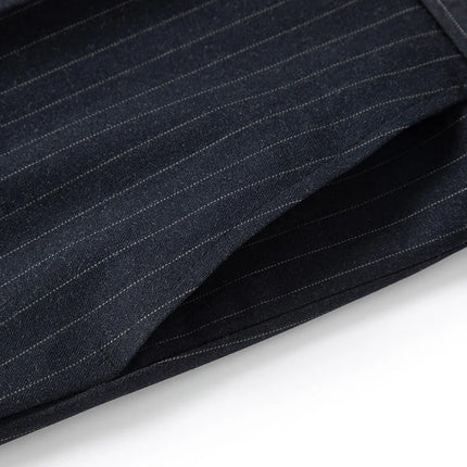 2025 new men's striped suit (suit + trousers) stylish and handsome British style wedding handsome two-piece set