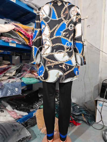 Pants Set New 2023 Spring & Summer Printed Fashion 2-Piece Suit