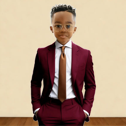 Darrk Green Boy Formal Wedding Suits Notch Lapel Kids Jacket Pants 2 Pieces Child Tuxedo Casual Suit for 2-16 Years Old Children