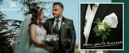 Men's Wedding Groomsmen Suit Set High-Quality Solid Color Casual Office Menswear Jacket + Vest + Pants