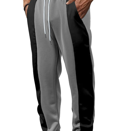 Pant men 2026 casual casual sports loose pachwork waisted jogging quick-drying spliced wide-leg trousers women's clothing