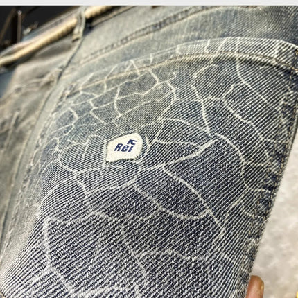 High-End Men's Slim Straight Leg Jeans Casual Print Comfortable Long Trousers Fashionable Trendy Youth Popular Autumn New Arr...