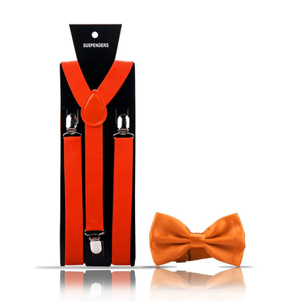 Elegant Fashion Adult Men's Suspenders And Bow Tie Two Pcs Set Harness Man For Pants Gentleman Suit Accessories Wedding Business