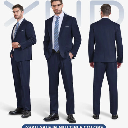 ( Blazer + Pants ) Men's 2 Piece Suit  Random Tie Included, Wedding & Business Dinner Male Formal Menswear Prom & Office Wear