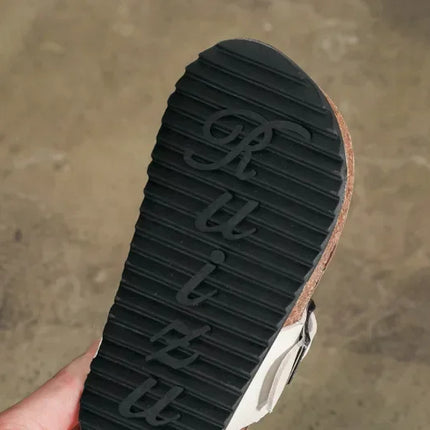 Children Summer Beach Slippers Boys Girls Fashion Cork Sole Flip-flops Outdoor Sandals Soft Sole Anti-Slip Kids Casual Slippers