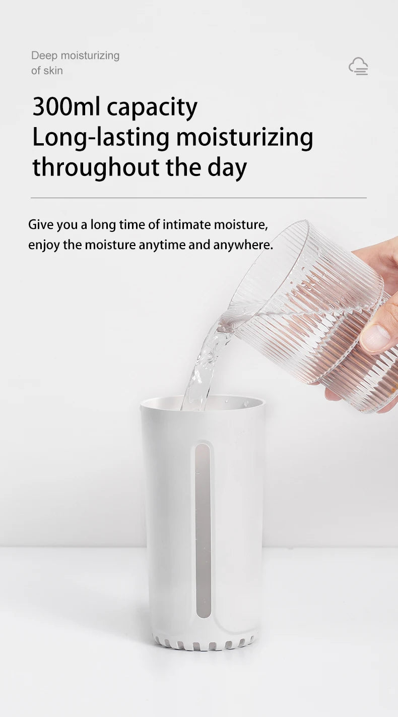 Vehicle-mounted Humidifier 300ml Mini Portable Spray Air Freshener Home LED Small Essential Oil Vaporizer Room Scent Diffuser