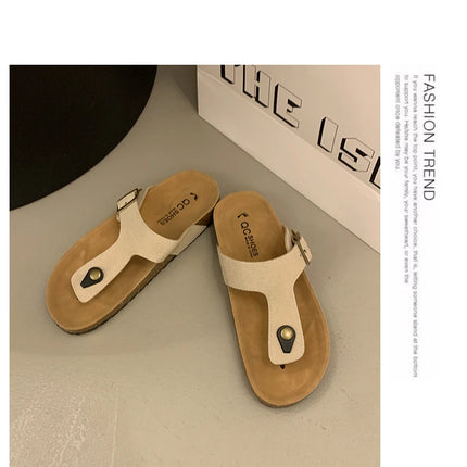 Women's Classic Buckle Strap Birken Slippers 2025 Summer New Design Brand Soft Cork Sandals Ladies Comfort Beach Flip Flop Shoes