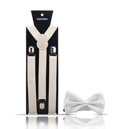 Elegant Fashion Adult Men's Suspenders And Bow Tie Two Pcs Set Harness Man For Pants Gentleman Suit Accessories Wedding Business