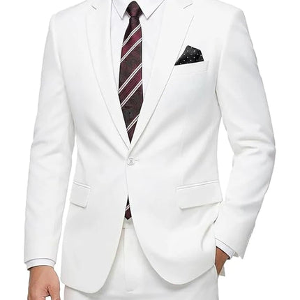 Elegant Men's Suit 2-Piece Set Slim Fit Jacket Pants for Men Wedding Party Formal Business Blazer Classic Prom Tuxedo 2026 New