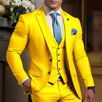 Elegant Formal Men's Suit 3 Piece Suit Wedding Tuxedo Groom Custom Outfit Party Elegant Suit for Best Man Tailor Made