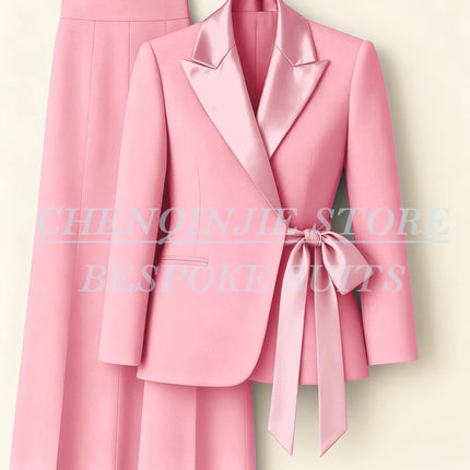 Customzied Women's Suits Blazer Fashion Peak Lapel Skinny Office Lady Outfits Formal Female 2 Piece Jacket Pants Full Sets