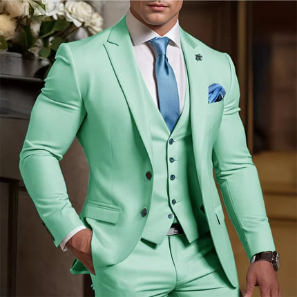 Elegant Formal Men's Suit 3 Piece Suit Wedding Tuxedo Groom Custom Outfit Party Elegant Suit for Best Man Tailor Made