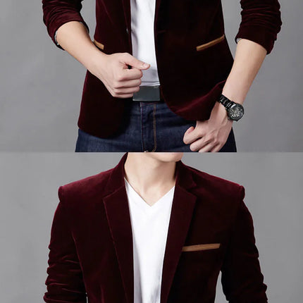 Men Corduroy Suits Jackets Male Smart Casual Dress Suits High Quality Blazers Slim Single-breasted Suits Jackets And Coats 4XL
