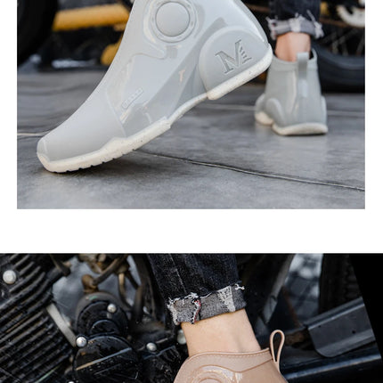 New Men's Outdoor Fishing Shoes Punk Ankle Rubber Boots Waterproof Strong Blocking Water Shoes Kitchen Shoes Size 39-44