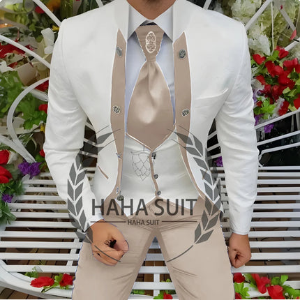 Men's Suits Wedding Suits Slim Fit Custom  Groomsmen 3-Piece Suits Full Set Banquet Groom Suits