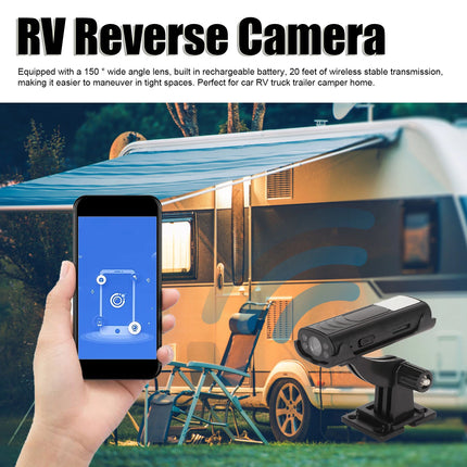 Reverse Hitch Guide Camera 150° Wide Angle Waterproof Night Vision For Car RV Truck Trailer Camper Home