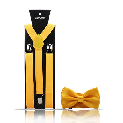 Elegant Fashion Adult Men's Suspenders And Bow Tie Two Pcs Set Harness Man For Pants Gentleman Suit Accessories Wedding Business