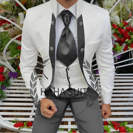 Men's Suits Wedding Suits Slim Fit Custom  Groomsmen 3-Piece Suits Full Set Banquet Groom Suits