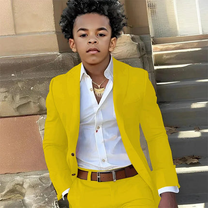 Casual Suit Boys Wedding Tuxedo Light Green Jacket Pants 2 Piece Set Formal Clothes Holiday Party Blazer Kids Custom Outfit