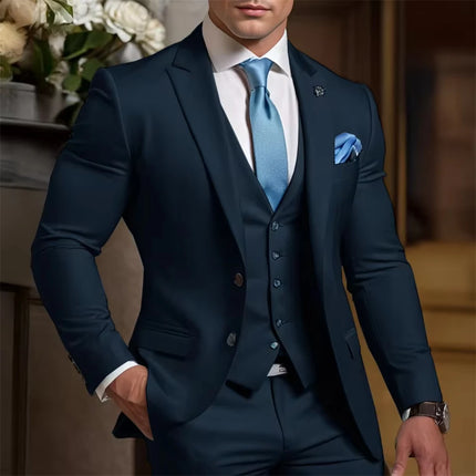 Elegant Formal Men's Suit 3 Piece Suit Wedding Tuxedo Groom Custom Outfit Party Elegant Suit for Best Man Tailor Made